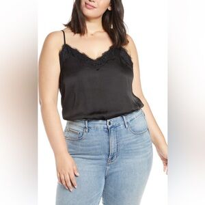 BP Black Lace trim Satin Cami